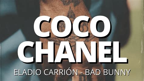 coco chanel eladio letra|eladio carrión bad bunny coco.